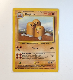 Vintage Rare Dugtrio (Pokemon Base Set - 1999) Lightly Played (LP) - Image 1