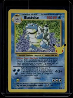 Pokemon TCG Blastoise 2/102 Celebrations Classic Collection NM - Image 1