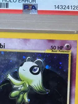 2001 Celebi 03/64 Neo Revelation Double Holo Error Swirl PSA 5 Pokemon w/Guard - Image 2