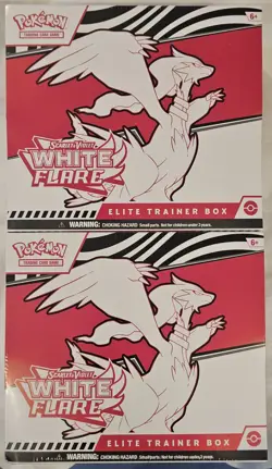 Pokemon Scarlett & Violet White Flare 2x ETB Lot - Image 1