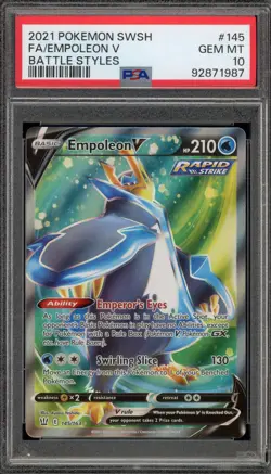 Pokemon Empoleon V Battle Styles Full Art #145 PSA 10 Gem Mint - Image 1