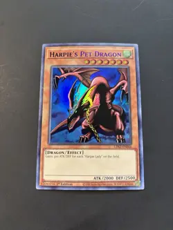 Yugioh! Harpie's Pet Dragon LDS2-EN066 Ultra Rare 1st Edition Light Play - Image 1