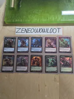 World of Warcraft TCG Anduin Lothar Foil LP Timewalker Heroes + 9 Bonus Cards - Image 1