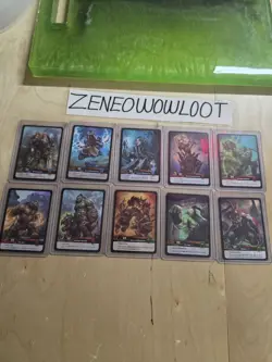 World of Warcraft TCG Anduin Lothar Foil LP Timewalker Heroes + 9 Bonus Cards - Image 2