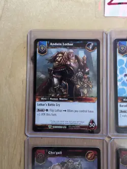 World of Warcraft TCG Anduin Lothar Foil LP Timewalker Heroes + 9 Bonus Cards - Image 5