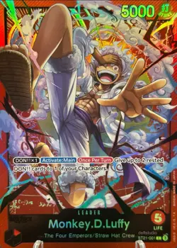 Monkey.D.Luffy ST21-001 L Starter Deck EX: Gear 5 One Piece TCG NM Foil - Image 3