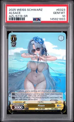 2025 WEISS SCHWARZ ENGLISH AZUR LANE VOL.2 SR #E023 ALSACE PSA 10 - Image 1