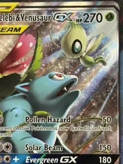 Celebi & Venusaur GX SM167 – MISCUT Card - Image 3