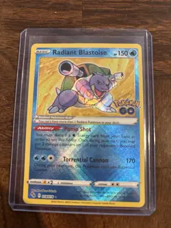 Pokemon Radiant Blastoise 018/078 Pokemon GO Radiant Rare Holo 150 HP Card - Image 1