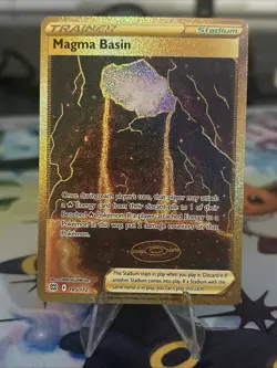 Pokemon TCG Magma Basin Brilliant Stars Holo Card 185/172 Secret Rare - Image 3