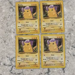 Pokemon TCG Pikachu Base Set Unlimited Card 58/102 Lot Of 4 - Image 1