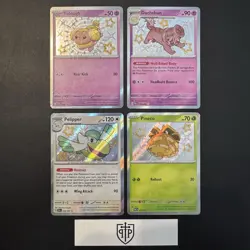 Pokemon TCG - Paldean Fates Baby Shiny 4-Card Lot - Shiny Rare Holo - NM - Image 1