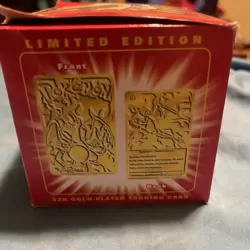 23K Gold Plated CHARIZARD Trading Card 1999 Burger King Pokemon Ball NEW SEALED - Image 4