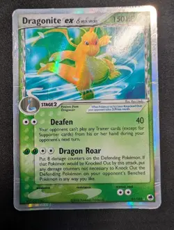 Pokemon - Dragonite EX Dragon Frontiers Holo Card 91/101 Delta Species - DMG - Image 1