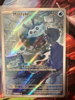 Pokemon TCG Mantyke Card 189/182 Sv04: Paradox Rift - Image 1