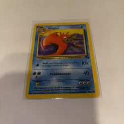 1995 Pokemon Card TCG Kingler Fossil Set 38/62 Uncommon LC 8U - Image 1