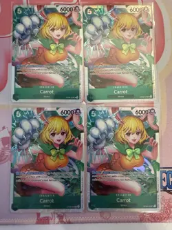 One Piece Card Game Carrot OP08-023 SR English Playset X4! Two Legends - Image 1
