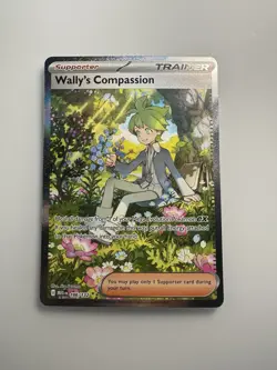 Pokemon TCG Mega Evolution Wally's Compassion Trainer Card 186/132 NM SIR - Image 1