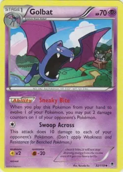 Golbat 32/119 - Uncommon Pokemon XY Phantom Forces Card - Image 1