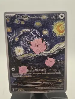 Clefairy with The Starry Night FAN ART Pokemon Card MINT - Image 1