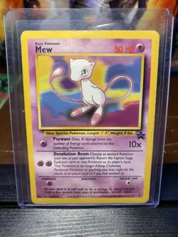 Pokemon Mew 08/53 Wotc Promo Basic 50 HP Regular Trading Card 2000 - Image 1