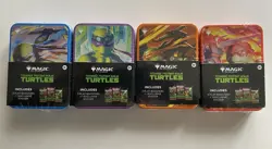 Magic The Gathering Teenage Mutant Ninja Turtles Lot (4) All Turtles Tins Sealed - Image 1