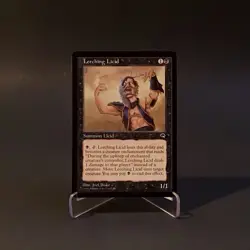 Magic: The Gathering Leeching Licid MTG Tempest Vintage 1997 LP - Image 1