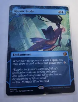 Rhystic Study WOT-EN 0025 Wilds of Eldraine Enchanting Tales MTG Near Mint - Image 1