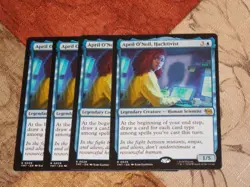 MTG April O'Neil, Hacktivist x4 Rare TMNT NM Low S&H - Image 1