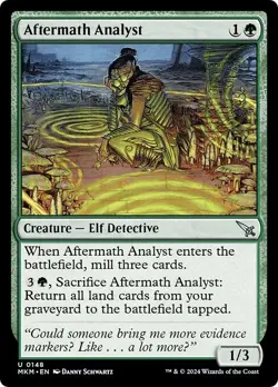FOIL AFTERMATH ANALYST x1 mtg NM Murders at Karlov Manor 1 Unc - Image 1
