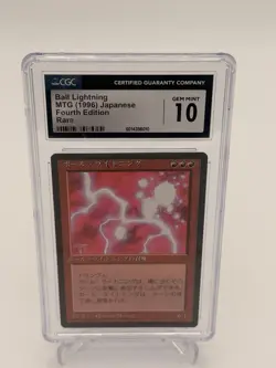 MTG Ball Lightning Japanese 4th Edition FBB Foreign Black Border CGC GEM 10 - Image 1