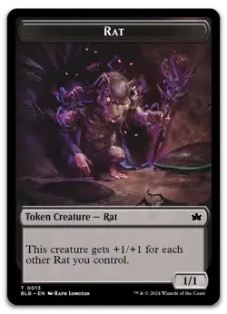Rat Token #13 (NM) Bloomburrow BLB Magic MTG - Image 1