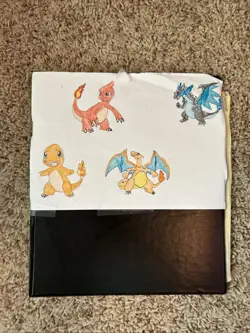 Full Binder of Pokemon Cards! 15 Sleeves! Including Hand Drawn Pokemon Images! - Image 1