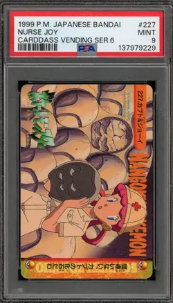 Pokemon Bandai Carddass Nurse Joy Vending Series 6 Japanese #227 PSA 9 Mint - Image 1