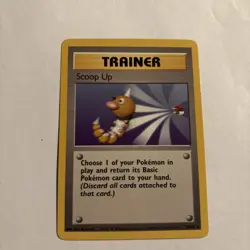 Pokemon TCG Base Set Scoop Up Trainer Rare Vintage Card 78/102 Unlimited - Image 1