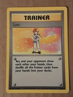 Pokemon Lass 75/102 Base Set Unlimited LP See Pictures - Image 1