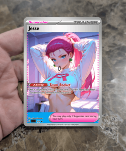 Jesse Trainer Support Full Art Custom Pokemon Tcg - Image 1