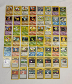 54/102 Pokemon Base Set Lot, LP, No Doubles, RARES Vintage 2000 Wizards PICTURES - Image 1
