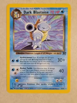 Dark Blastoise 20/82 Non Holo Pokemon Team Rocket TCG NM - Image 1