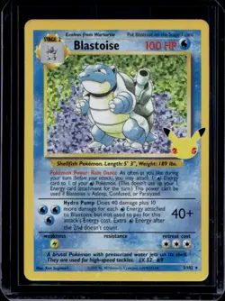 2021 Pokemon SWSH Celebrations Blastoise Classic Collection #2/102 - Image 1