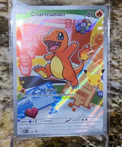 Pokemon Charmander 30th anniversary first partner gen 1 black star promo 38 NM - Image 1