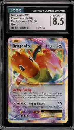 Pokemon Dragonite EX XY Evolutions Holo Rare #72 CGC 8.5 - Image 1