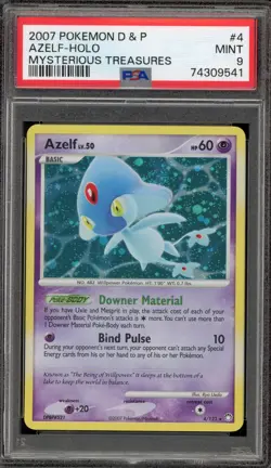 Pokemon Azelf Mysterious Treasures Holo Rare #4 PSA 9 Mint - Image 1