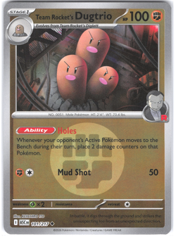 Team Rocket's Dugtrio 101/217 Energy Reverse Ascended Heroes NM Pokemon TCG - Image 1
