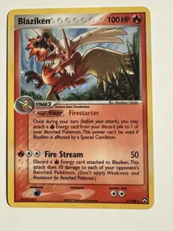 Pokemon Blaziken 5/108 Holo Rare EX Power Keepers 2007 NM. Firestarter - Image 1