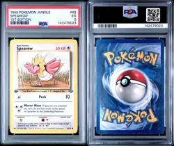 1999 Pokemon TCG Jungle Set Spearow #62 PSA 5 - Image 3