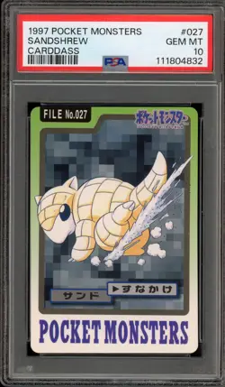 Pokemon Bandai Carddass Sandshrew Japanese #027 PSA 10 Gem Mint - Image 1