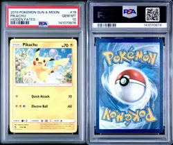 2019 POKEMON SUN & MOON HIDDEN FATES #19 PIKACHU PSA 10 - Image 3