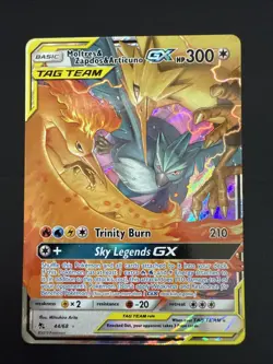 Moltres & Zapdos & Articuno GX 44/68 Hidden Fates Holo Rare Pokemon Card - Image 1
