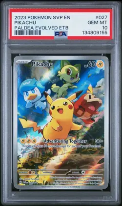 PSA 10 GEM MT Pikachu 027 Sv: Scarlet & Violet Promo Cards - Image 1